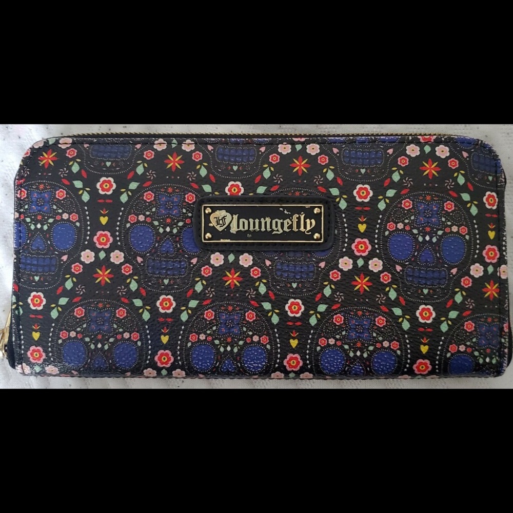 Loungefly sugar skull wallet